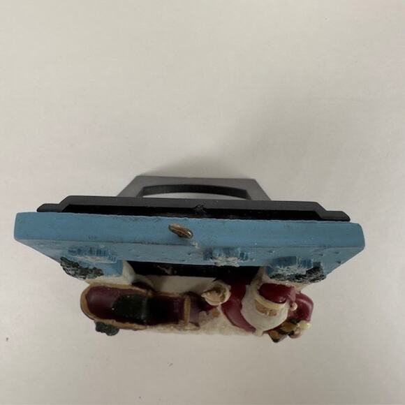 Christmas Santa and Sleigh Mini Standing Frame Resin Holiday Presents Tree VTG - Picture 6 of 12